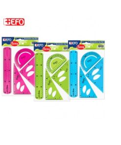 Efo Χάρακες Σετ Νο1 4τμχ Flexy - 3 Χρώματα