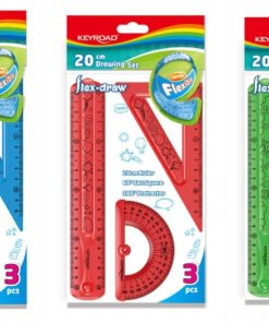 Γεωμετρικά όργανα FLEX KEYROAD σετ 3 τεμαχίων 20cm
